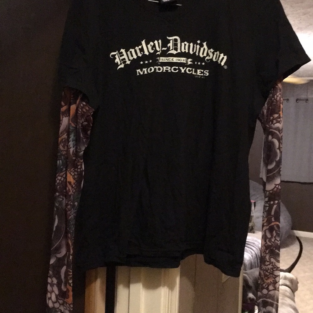 Harley Davidson tattoo sleeve shirt